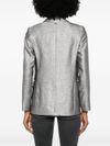 liu jo - Blazer argento monopetto effetto lurex - 4