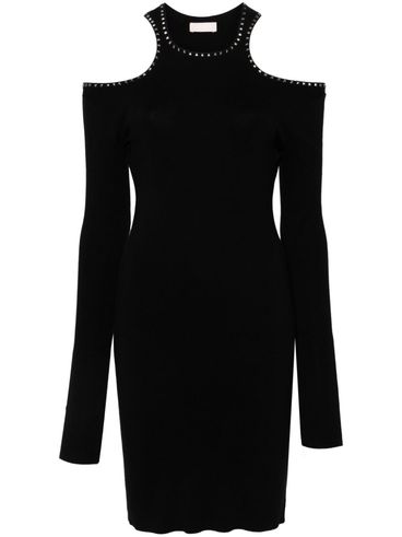 LIU JO - Short black cut-out dress with studs