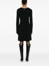 liu jo - Short black dress with synthetic leather belt - 2