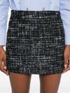 liu jo - Black and blue bouclé mini skirt - 2