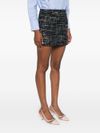 liu jo - Black and blue bouclé mini skirt - 4