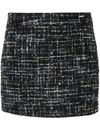 liu jo - Black and blue bouclé mini skirt