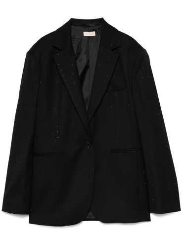 LIU JO - Blazer nero monopetto con strass