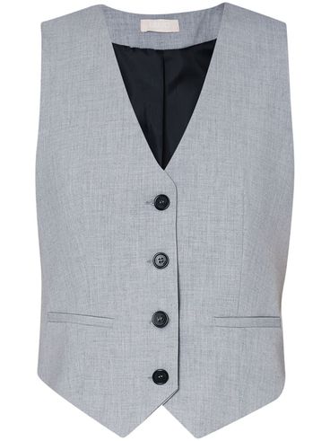 LIU JO - Gray vest with V-neck