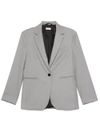 liu jo - Blazer grigio monopetto con tasca sul petto