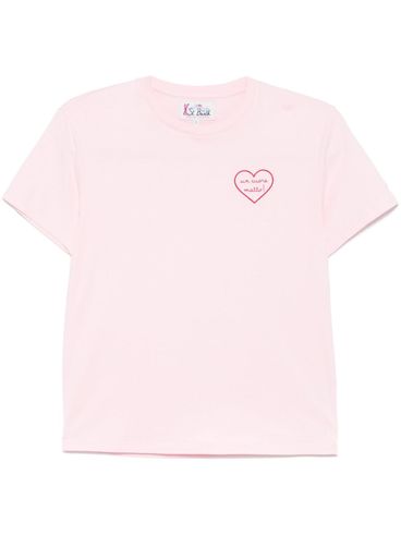 MC2 SAINT BARTH - T-shirt Emilie in cotone rosa con cuore