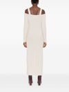 twinset - Long beige wool-blend dress with a slit - 2