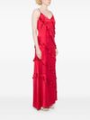 twinset - Long red dress with ruffles - 1