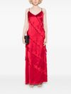 twinset - Long red dress with ruffles - 2