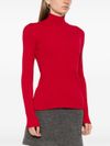 twinset - Maglia rossa a costine cut-out - 2