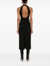 twinset - Black midi dress with a slit at the back - 3