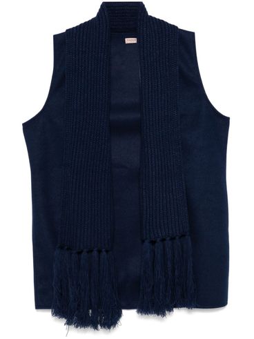 TWINSET - Blue vest with fringes