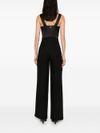 twinset - Long black jumpsuit with rhinestones and satin top - 2