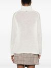 twinset - White turtleneck sweater with embellishments - 1