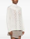 twinset - White turtleneck sweater with embellishments - 2