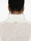 twinset - White turtleneck sweater with embellishments - 3