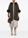 twinset - Brown cape with fur - 2