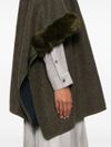 twinset - Brown cape with fur - 3