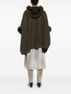 twinset - Brown cape with fur - 4