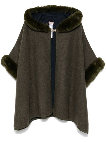 TWINSET - Brown cape with fur