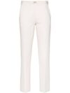 twinset - Pantaloni bianchi con fibbia logo oro