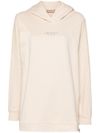 twinset - White cotton sweatshirt with side zippers