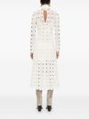 twinset - White knitted wool-blend midi dress - 3