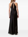 twinset - Long black viscose dress with a flared silhouette - 2