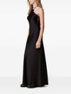 twinset - Long black viscose dress with a flared silhouette - 3