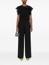 twinset - Black wide-leg pants with rhinestones - 3