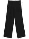 twinset - Black wide-leg pants with rhinestones