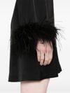 twinset - Short black dress with feathers - 2