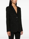 twinset - Black single-breasted blazer with rhinestones - 2