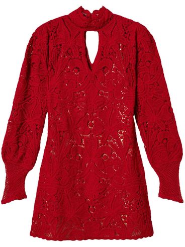 TWINSET - Short red lace dress