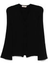 twinset - Black ribbed top with a V-neckline