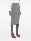 pinko - Degustazione gray wool-blend midi skir and  fitted - 1