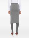 pinko - Degustazione gray wool-blend midi skir and  fitted - 2