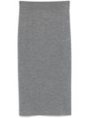 pinko - Degustazione gray wool-blend midi skir and  fitted