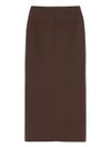 pinko - Graffatrice brown midi skirt with a slit - 1