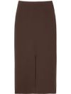 pinko - Graffatrice brown midi skirt with a slit