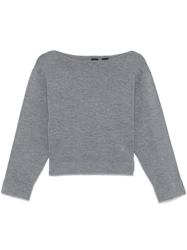 PINKO - Chiarificazione gray wool-blend cropped sweater