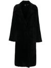 pinko - Uvaggio black fur with a belt