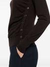 pinko - Buccia brown wool sweater with buttons - 4