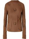 pinko - Rebora brown blouse with rhinestones