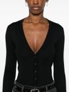 pinko - Gradazione black wool cardigan - 2