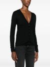 pinko - Gradazione black wool cardigan - 4