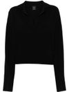 pinko - Evanescente black wool and cashmere sweater