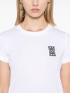 pinko - White cotton Bussolotto t-shirt - 5