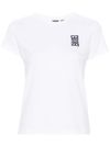 pinko - White cotton Bussolotto t-shirt - 9