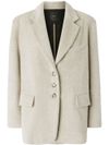 pinko - Callimaco gray wool-blend single-breasted blazer